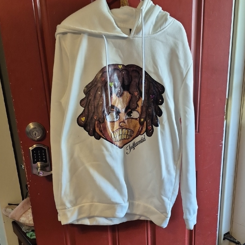 White Graphic Hoodie for Men